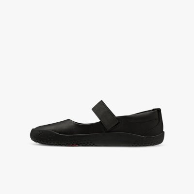 Chaussures d'école Vivobarefoot Wyn School Juniors - Noir LEA098537